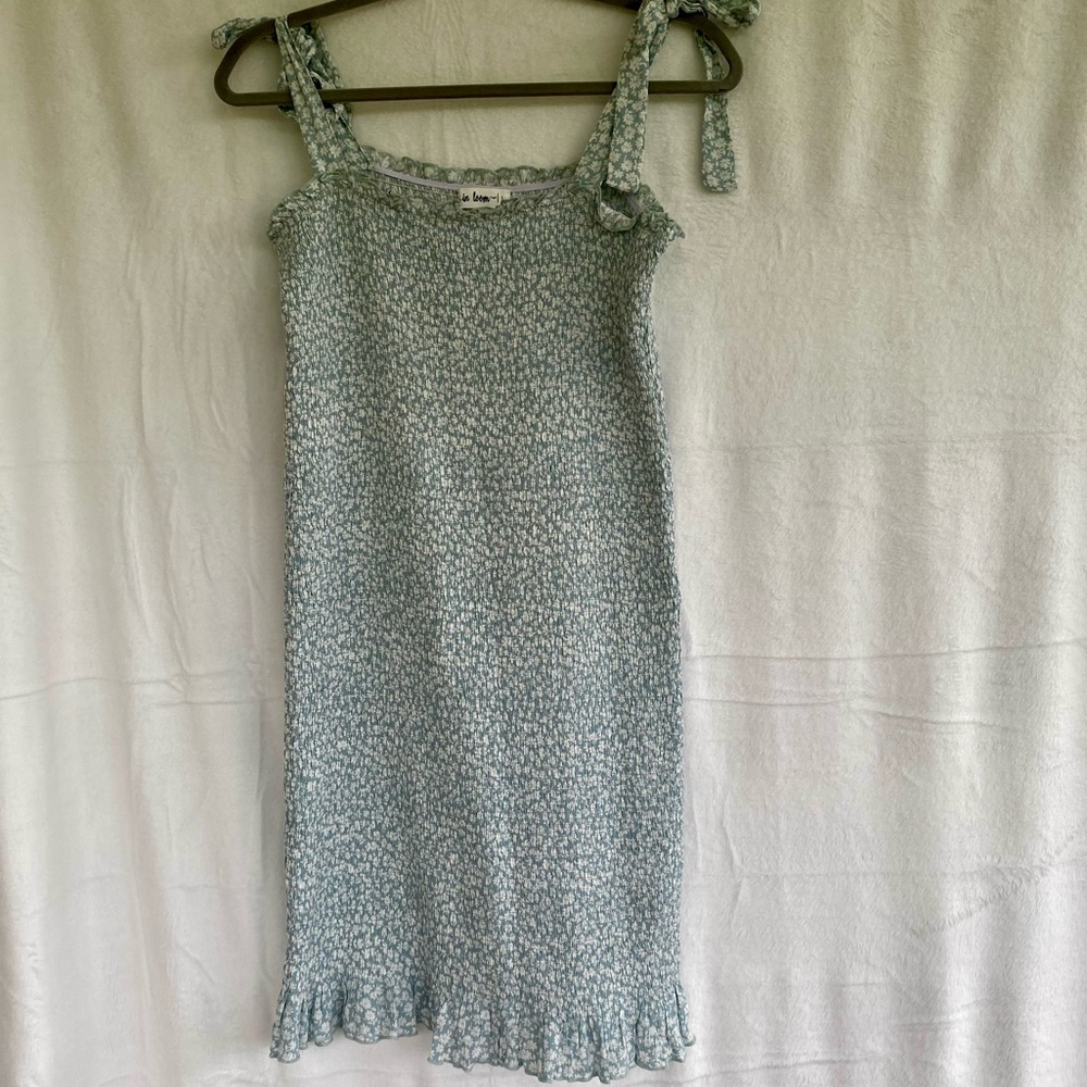 In Loom Floral Ruched Maternity Mini Dress